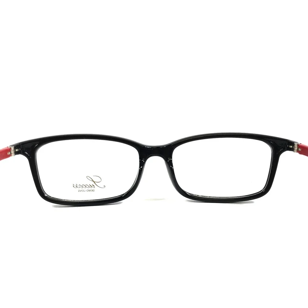 Success Eyeglasses Frames SS-130 BLACK/RED Rectangle Full Rim 53-17-140